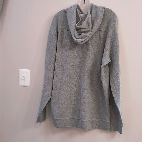 Public Rec Gray Waffle Thermal Knit Long Sleeve Hooded Shirt Sz X… - Picture 2 of 10